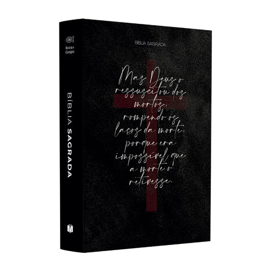 Bíblia Sagrada Média Cruz A Morte Não Pode Vencer | ARC | Capa Brochura