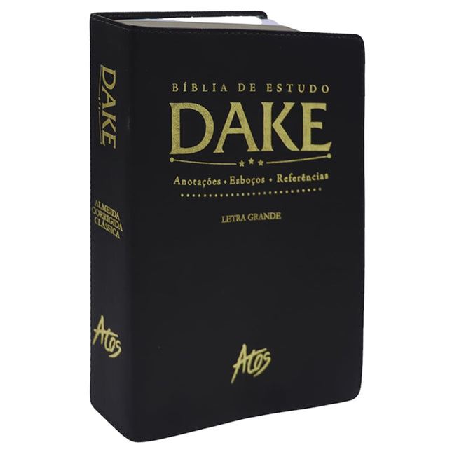 Bíblia de Estudo Dake | Letra Grande | Capa Luxo Preta