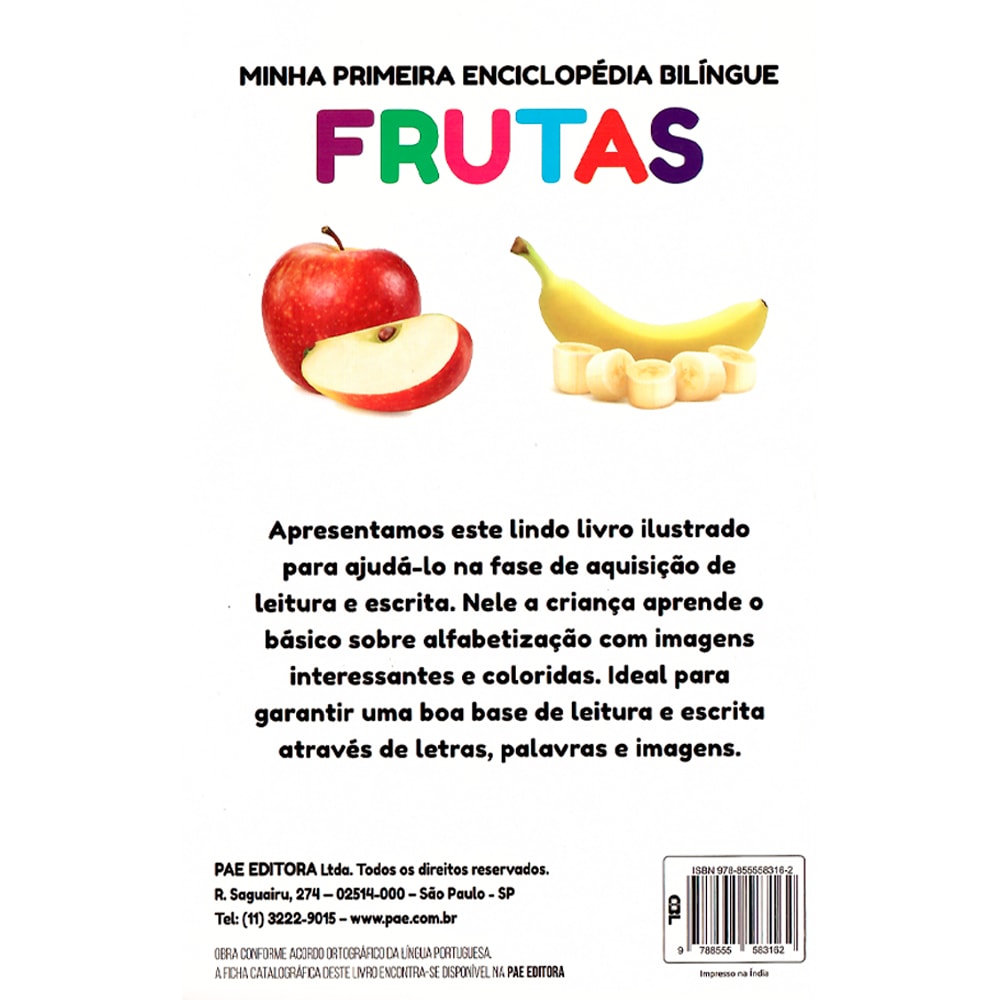 Minha Primeira Enciclopédia Bilíngue | Frutas