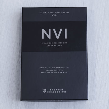 Bíblia Sagrada | NVI | Premier Collection | Capa Couro Luxo Preta