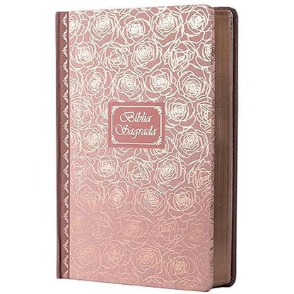 Bíblia Sagrada Católica | NTLH | Letra Grande | Capa Dura Rosa com Lombada em Tecido