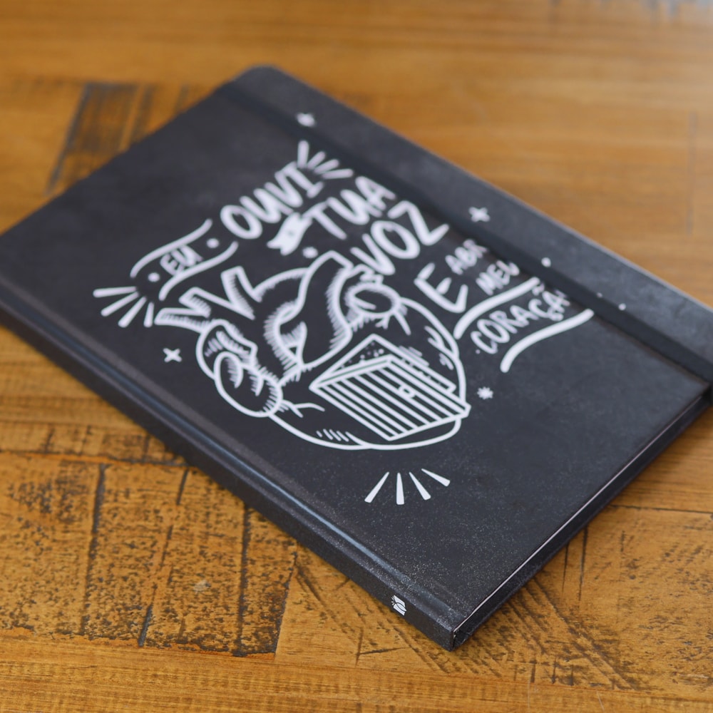 Caderno Moleskine | Com Pauta | Capa Abri Meu Coração