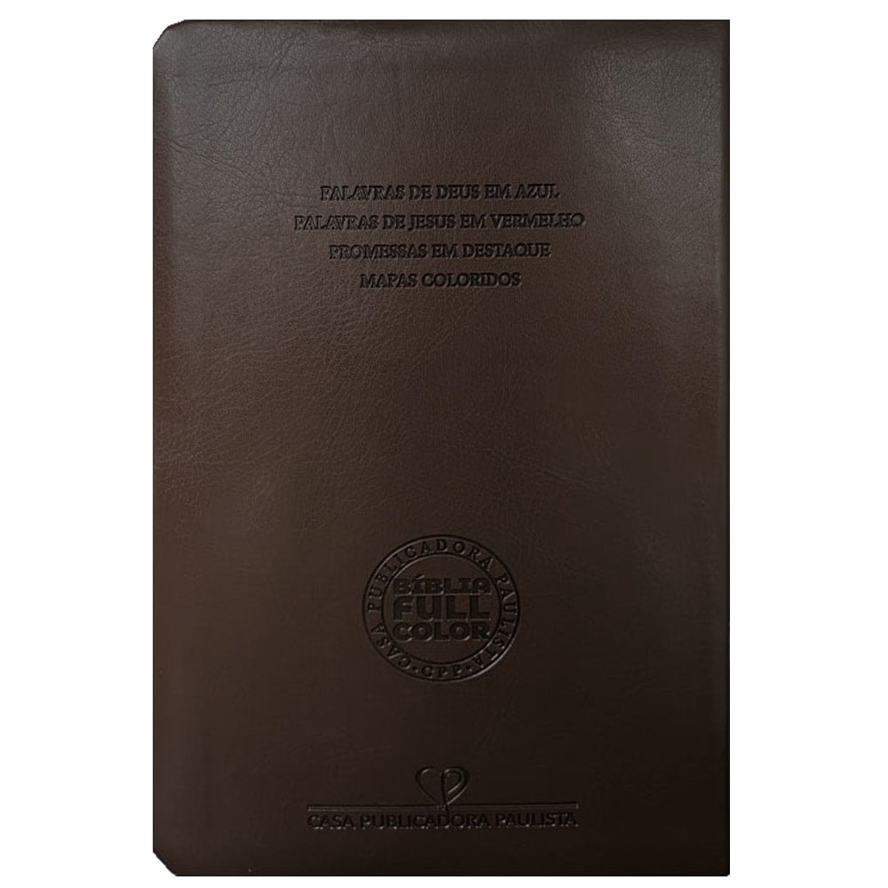 Bíblia Sagrada | Letra Jumbo | ARC | Harpa Avivada e Corinhos | Capa PU Luxo Arabesco Marrom
