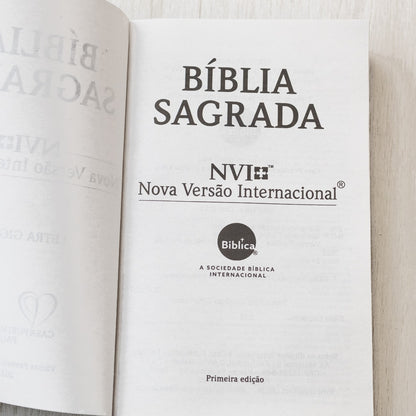 Bíblia Sagrada Lírios | NVI | Letra Grande | Capa Brochura
