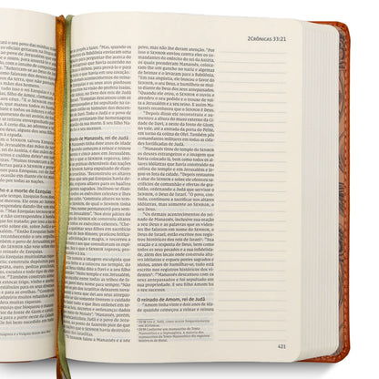 Biblia Cruz Marrom | NVI | Com Espaço Para Anotações
