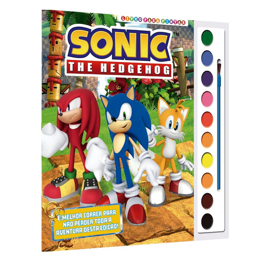 Sonic | Livro Para Pintar | Aquarela