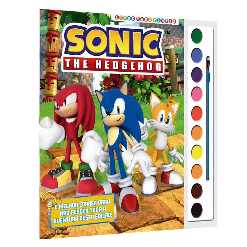 Sonic | Livro Para Pintar | Aquarela