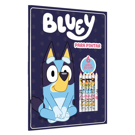 Bluey | Para Pintar | 6 Lápis de Cor