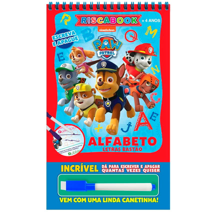 Riscabook | Patrulha Canina | Alfabeto | Escreva e Apague