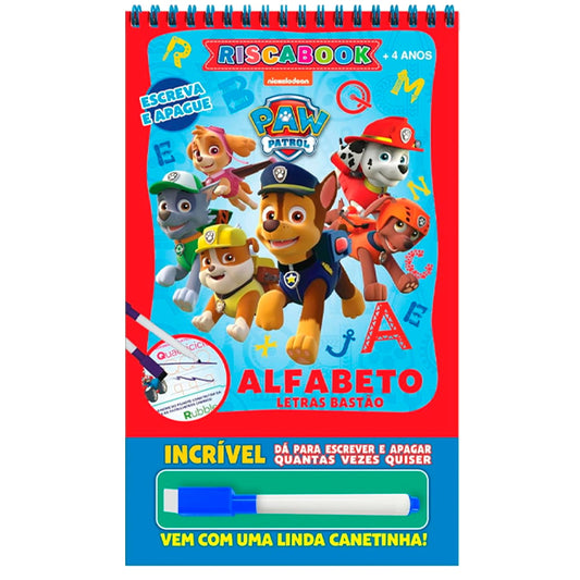 Riscabook | Patrulha Canina | Alfabeto | Escreva e Apague