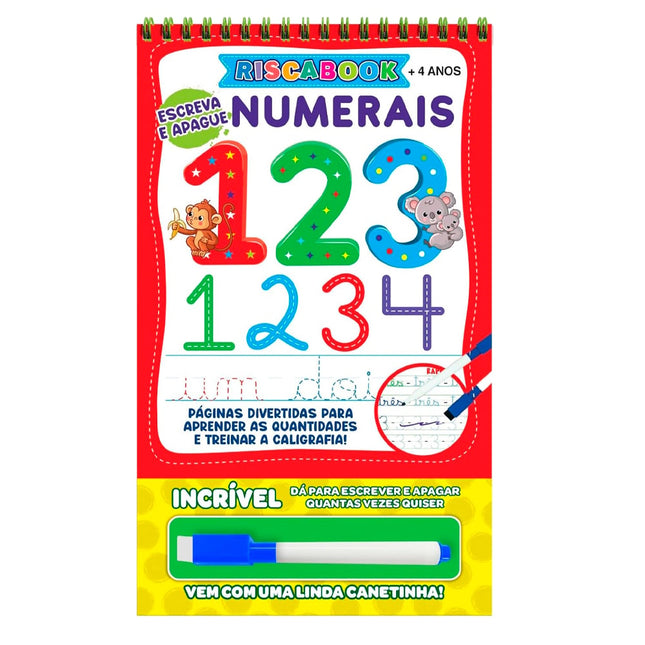 Riscabook | Numerais | Escreva e Apague