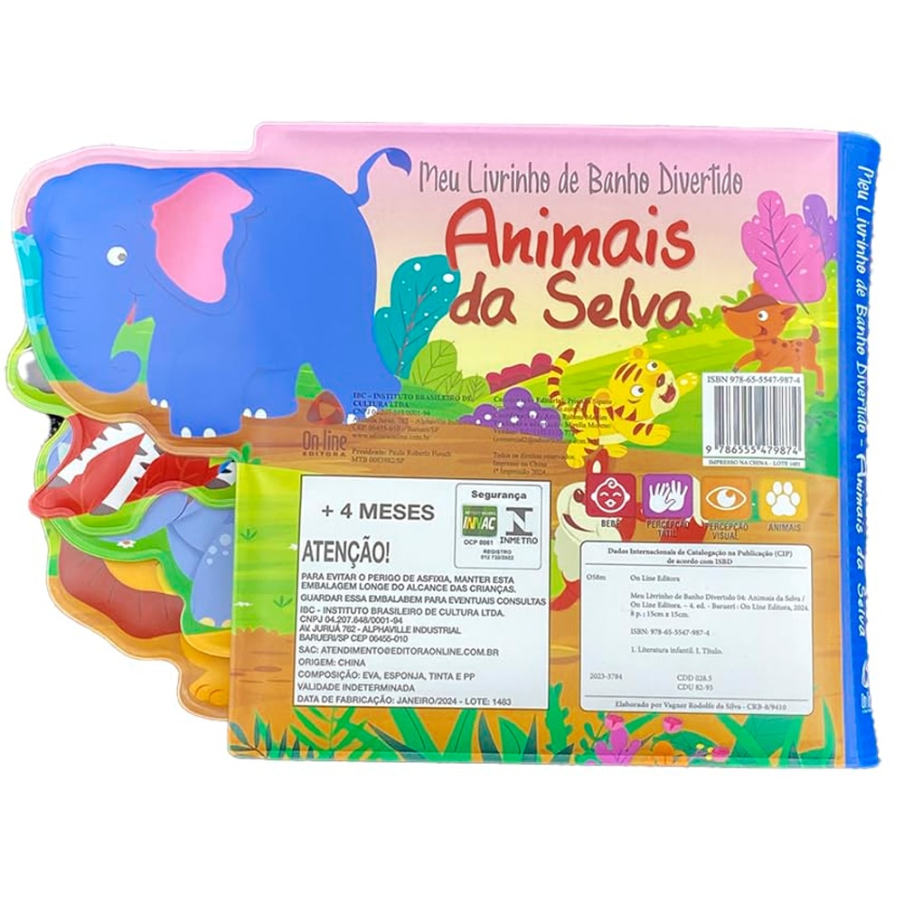 Meu Livrinho de Banho Divertido |  Animais da Selva