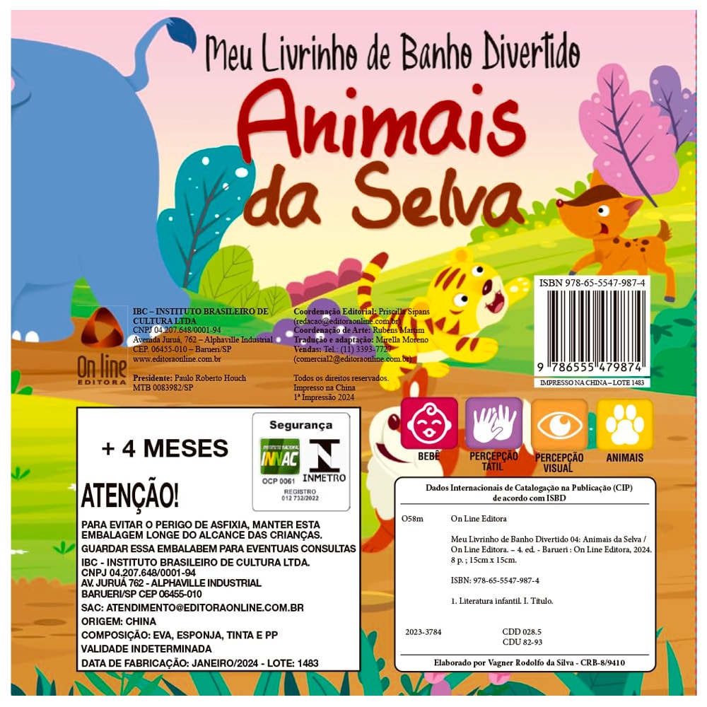 Meu Livrinho de Banho Divertido |  Animais da Selva