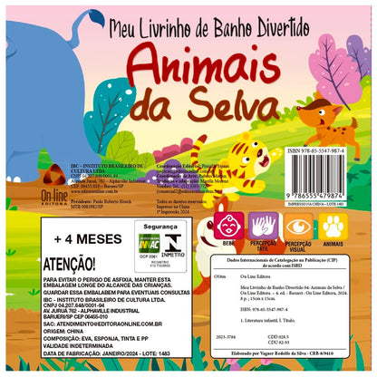 Meu Livrinho de Banho Divertido |  Animais da Selva