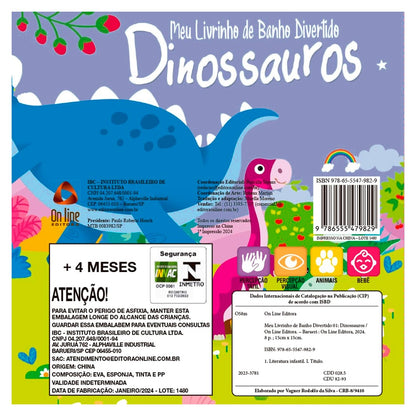 Meu Livrinho de Banho Divertido | Dinossauros