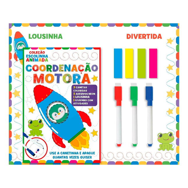 Coleção Escolinha Animada | Lousinha Divertida | Coordenação Motora