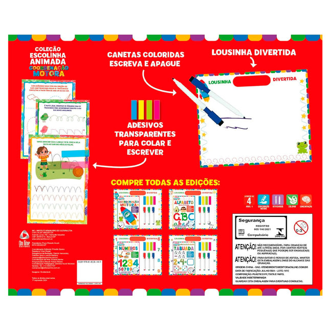 Coleção Escolinha Animada | Lousinha Divertida | Coordenação Motora