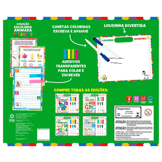 Coleção Escolinha Animada | Lousinha Divertida | Alfabeto | Letras Cursivas