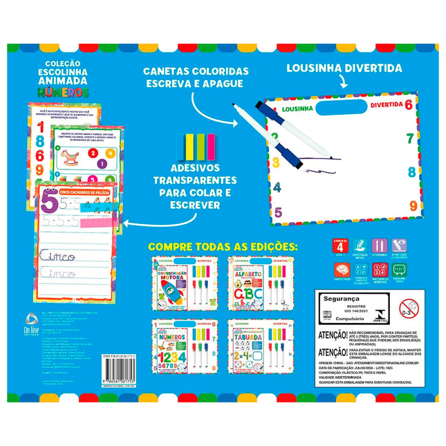Coleção Escolinha Animada | Lousinha Divertida | Números