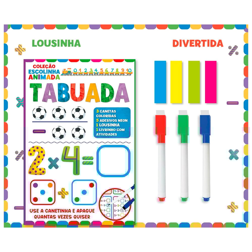 Coleção Escolinha Animada | Lousinha Divertida | Tabuada