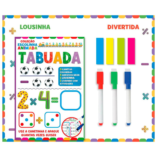 Coleção Escolinha Animada | Lousinha Divertida | Tabuada