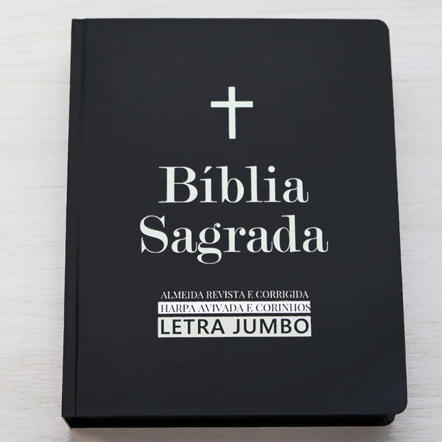 Bíblia Sagrada | ARC | Harpa Avivada e Corinhos | Jumbo | Capa Dura Preta