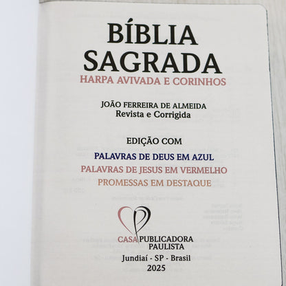 Bíblia Sagrada | ARC | Harpa Avivada e Corinhos | Jumbo | Capa Dura Leão Rei