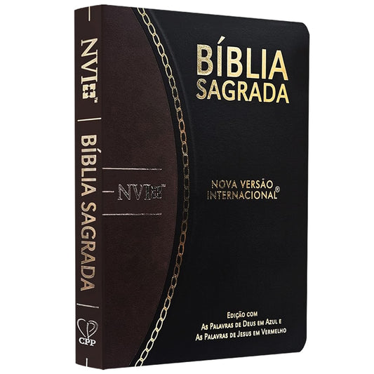 Bíblia Slim Large | NVI | Bicolor | Preto e Marrom