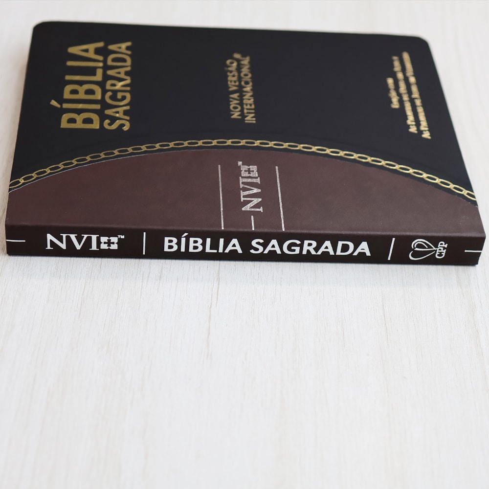 Bíblia Slim Large | NVI | Bicolor | Preto e Marrom