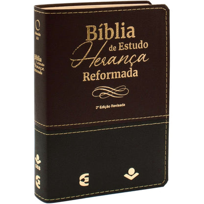 Bíblia de Estudo | ARA | Herança Reformada | Preta e Vinho