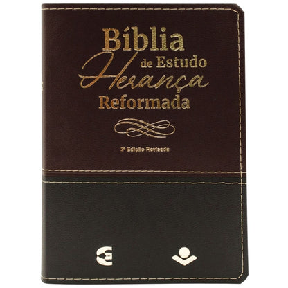 Bíblia de Estudo | ARA | Herança Reformada | Preta e Vinho