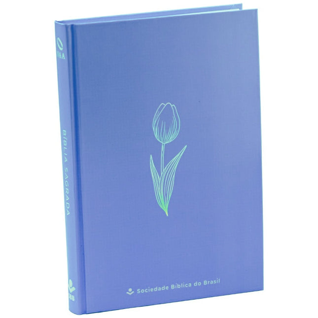 Bíblia Sagrada | NAA | Flower Blue | Capa Dura