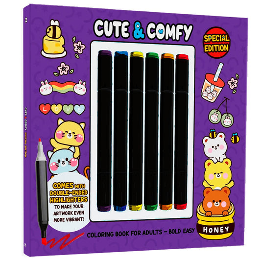 Cute & Comfy | Coloring Book for Adults 2 | Bold Easy | Edição Especial