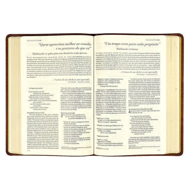 Bíblia C S Lewis | NVI | Couro-Soft Marrom | Leitura Perfeita