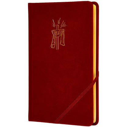 Bíblia Sagrada Slim | NVI | Luxo Tecido Cereja | Capa Dura | Com Elástico Transversal
