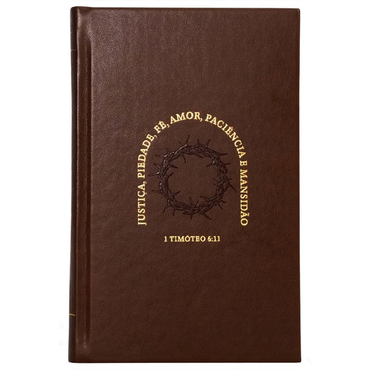 Bíblia NVI |  Letras de Jesus em Vermelho | Couro-Soft Sobre Capa Dura Marrom | Timóteo