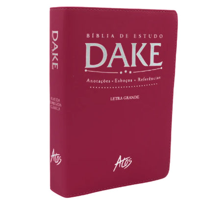 Bíblia de Estudo Dake | Capa Luxo | ACC | Letra Grande | Pink