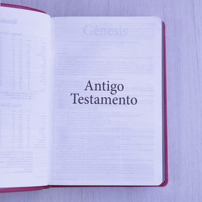 Bíblia de Estudo Dake | Capa Luxo | ACC | Letra Grande | Pink