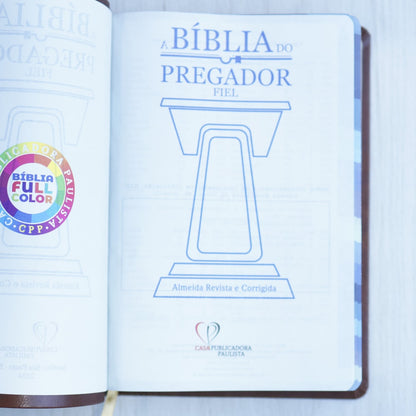 Bíblia do Pregador Fiel | Full Color | ARC | Capa Luxo Vinho