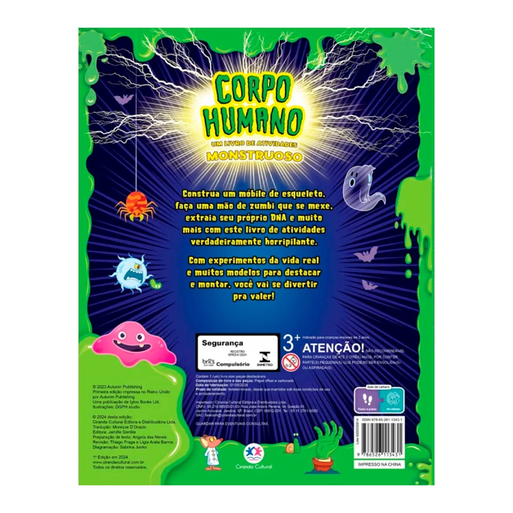 Corpo Humano | Um Livro de Atividades Monstruoso