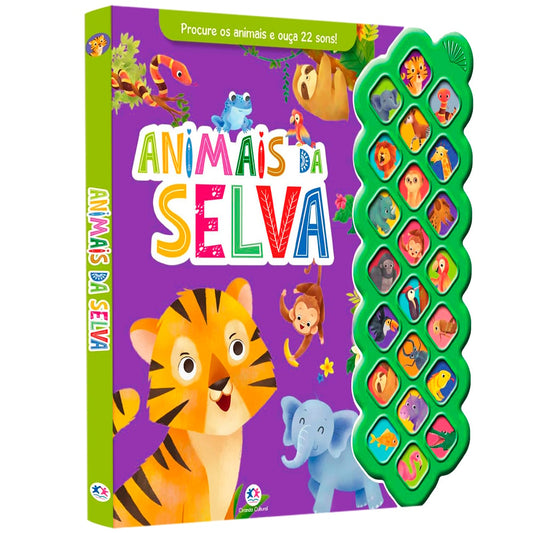 Livro Sonoro | Animais da Selva | 22 sons