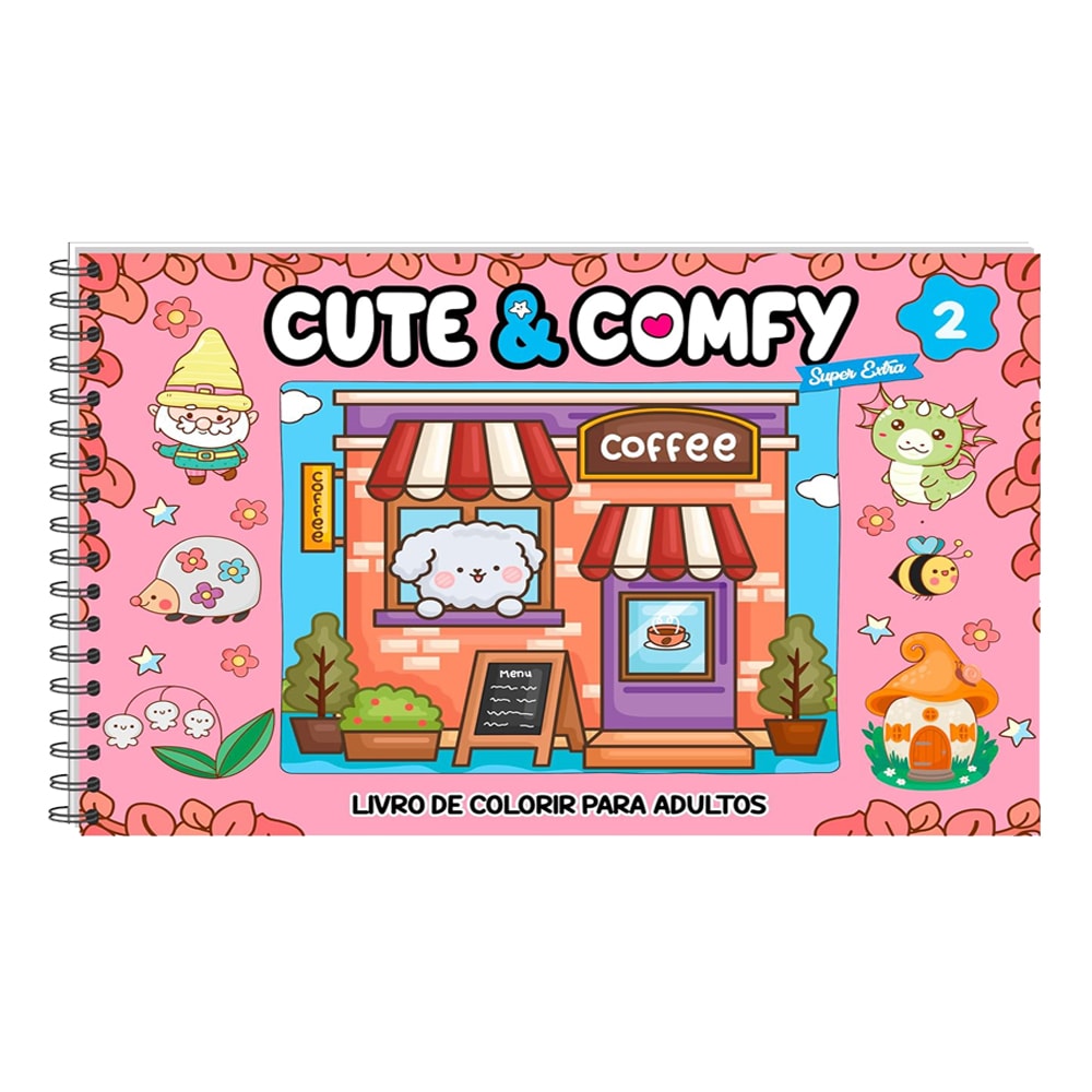 Cute & Comfy | Super Extra |  Edicao 02 | Livro de Colorir Para Adultos