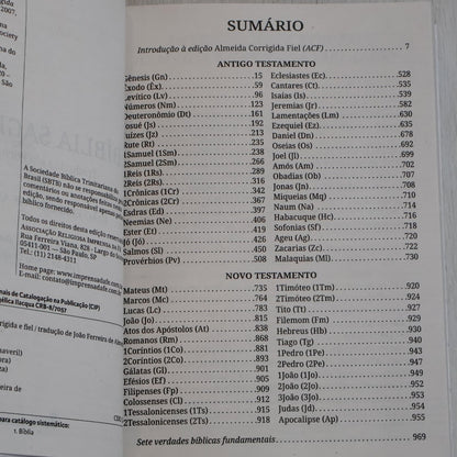 Bíblia Sagrada | ACF | Letra Grande | Capa Dura Flor Azul