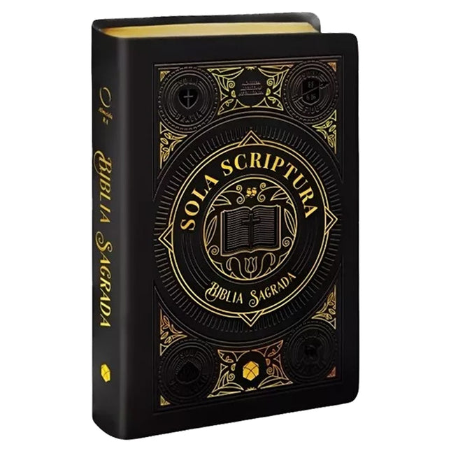 Bíblia Sagrada Sola Scriptura | ARA | Letra Grande | Capa Couro Soft Preta