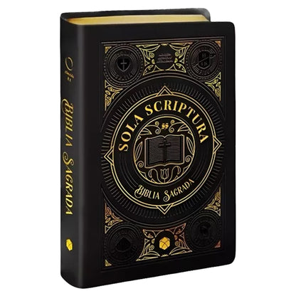Bíblia Sagrada Sola Scriptura | ARA | Letra Grande | Capa Couro Soft Preta
