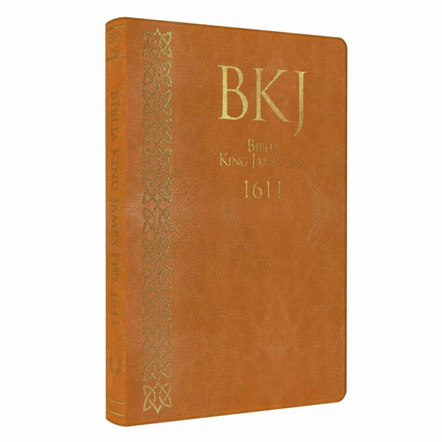 Bíblia King James Fiel 1611 | Ultrafina Slim | Capa  Castanha