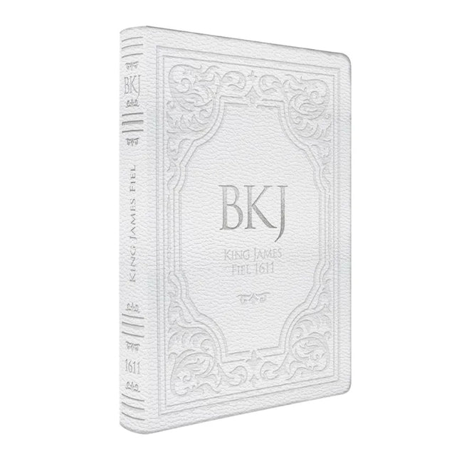 Bíblia King James Fiel 1611 | Extra Gigante | Capa Luxo Branca