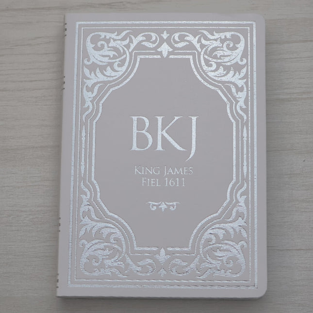 Bíblia King James Fiel 1611 | Extra Gigante | Capa Luxo Branca