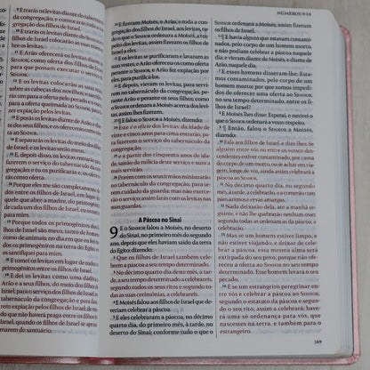 Bíblia King James Fiel 1611 | Extra Gigante | Capa Luxo Rosê