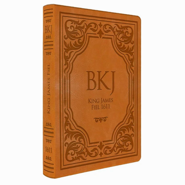 Bíblia King James Fiel 1611 | Extra Gigante | Capa Luxo Castanha